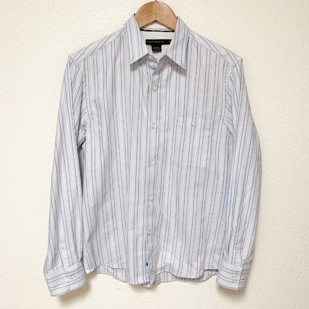 French Connection | Mens Striped Button Up XS